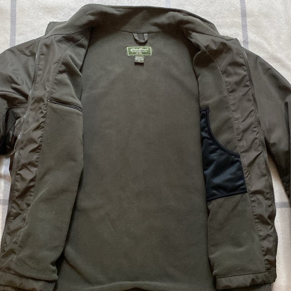 Eddie Bauer Men's Green Fleece Lined Soft Shell Jacket Size Extra Large - Picture 10 of 15